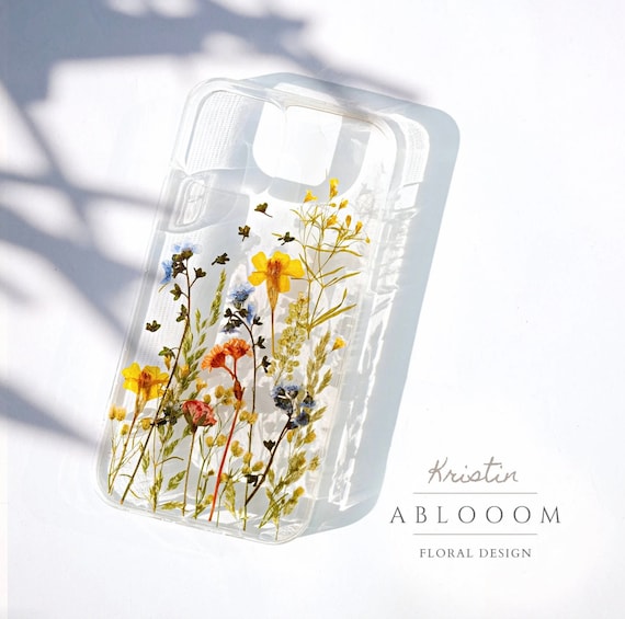 Pressed Flower Phone Case for iPhone 15 14 13 12 11 Pro Max X XR 8 SE Case,  Samsung Galaxy S22 S23 S24 Ultra, Google Pixel 6 7 8 Pro Case 