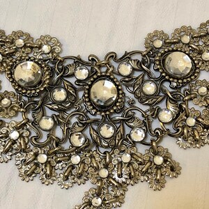 Boucle de ceinture en cuir et métal style Jaguar, vintage