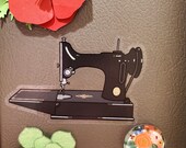 Black Featherweight Vintage Sewing Machine Car Decal Sticker Laptop Sticker Sticker Collector Vinyl Sticker Water bottle
