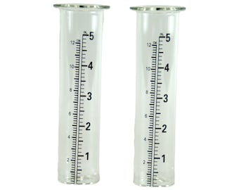 Set of 2 garden replacement glasses for rain gauges approx. Ø 4 cm x 15 cm