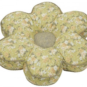 Chair cushion flower green approx. Ø 42 cm – seat cushion