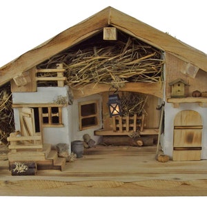 Wonderful handcrafted Neunhof Christmas nativity scene including 12 pieces. Set of figures K 650-9, dimensions: approx. 58 x 20 x 24 cm figures 9.5 cm image 5