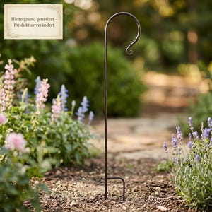 Gartenstecker Bischofsstab aus Metall – Stilvolle Aufhängung für Garten & Balkon