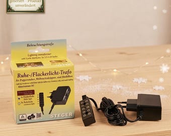 Original Steger Beleuchtungstrafo für Flackerlicht, Krippenzubehör, 07-317.01