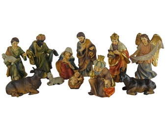 Hand-painted beautiful nativity figures, 12 pieces, approx. 11 cm, K 501-01