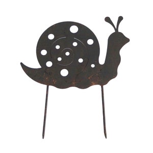 Bed plug snail approx. 22 cm - garden decoration - made of metal