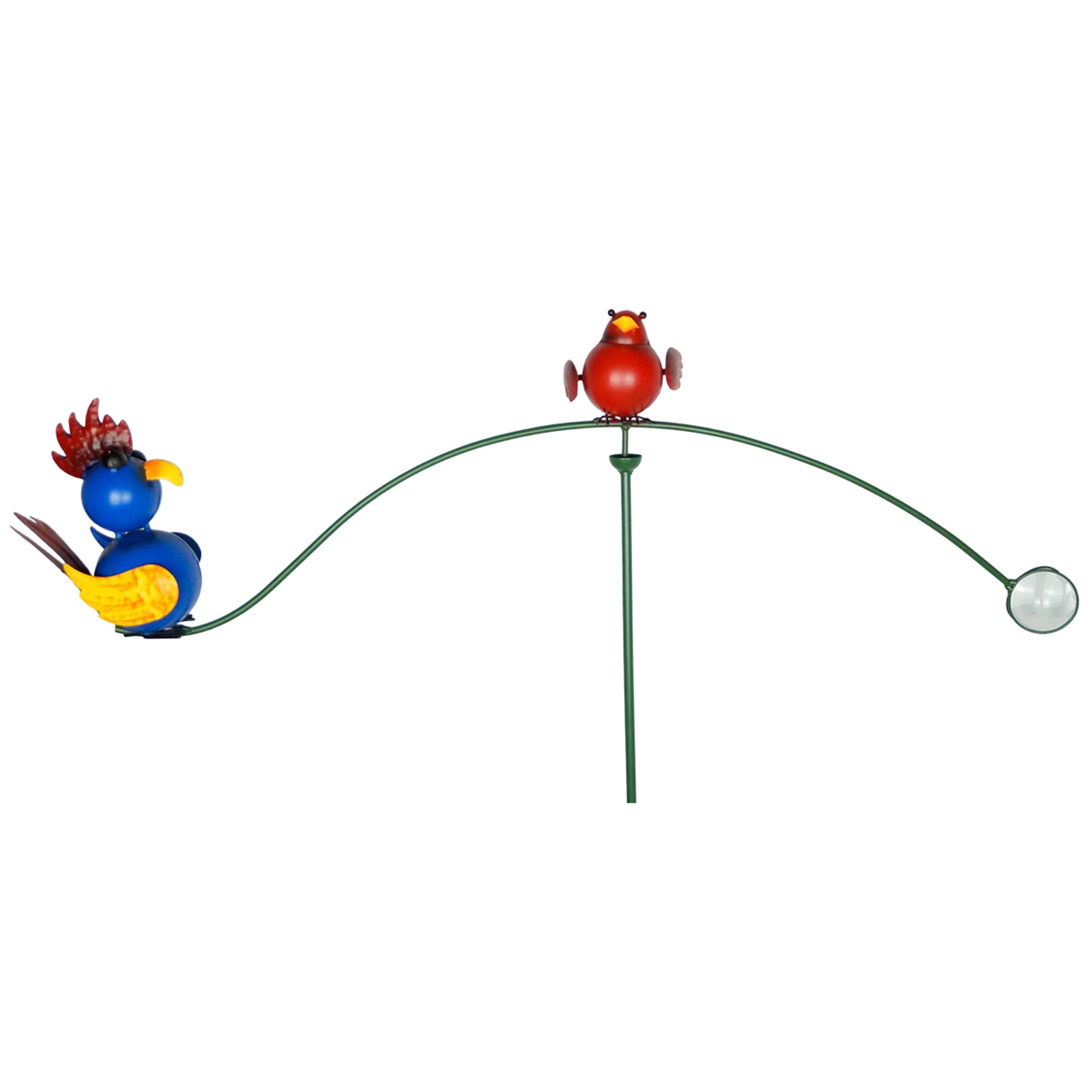 Vogel Windspiel Für Garten - 95cm Metall Mit 6 Glocken Bronzefarben