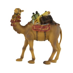 FADEDA cammello, giovane animale/altezza: 9 cm/figure del presepe dipinte a mano/dettagliate decorazione della tavola di Natale accessori per presepe
