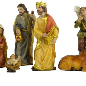 Wonderful handcrafted Neunhof Christmas nativity scene including 12 pieces. Set of figures K 650-9, dimensions: approx. 58 x 20 x 24 cm figures 9.5 cm image 6