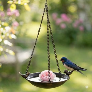 Wonderful hanging birdbath