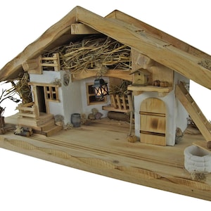 Wonderful handcrafted Neunhof Christmas nativity scene including 12 pieces. Set of figures K 650-9, dimensions: approx. 58 x 20 x 24 cm figures 9.5 cm image 3