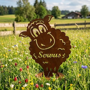 Knuddeliges Schaf Servus ca. 50 cm - Gartendekoration