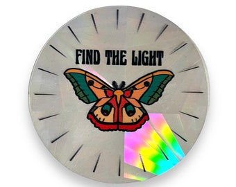 Find the Light Moth Moon Prismatic Suncatcher Window Sticker