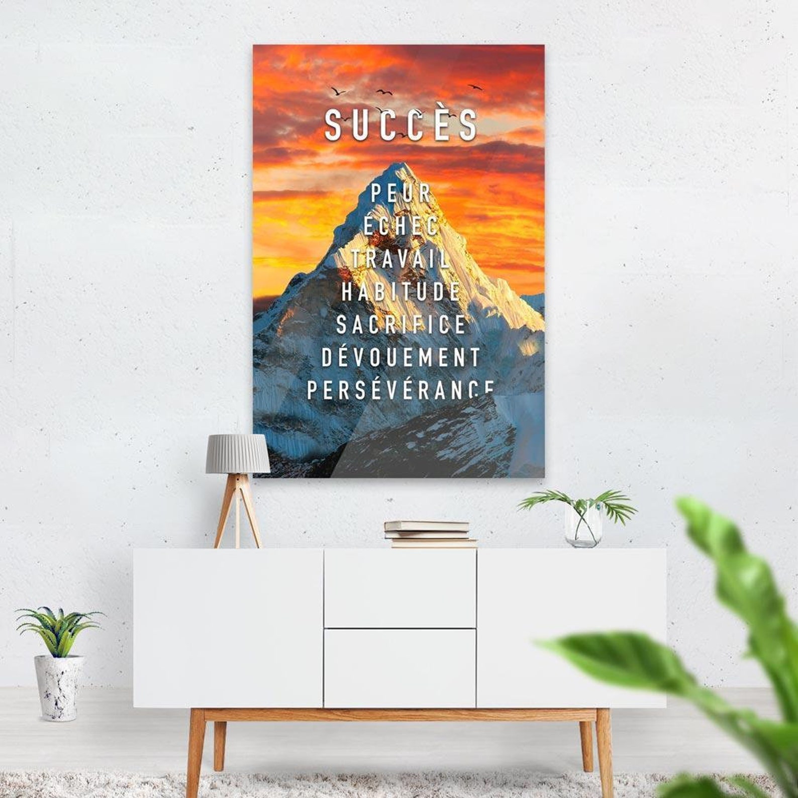 Mountain of Success Painting Art Inspiration Motivation Etsy