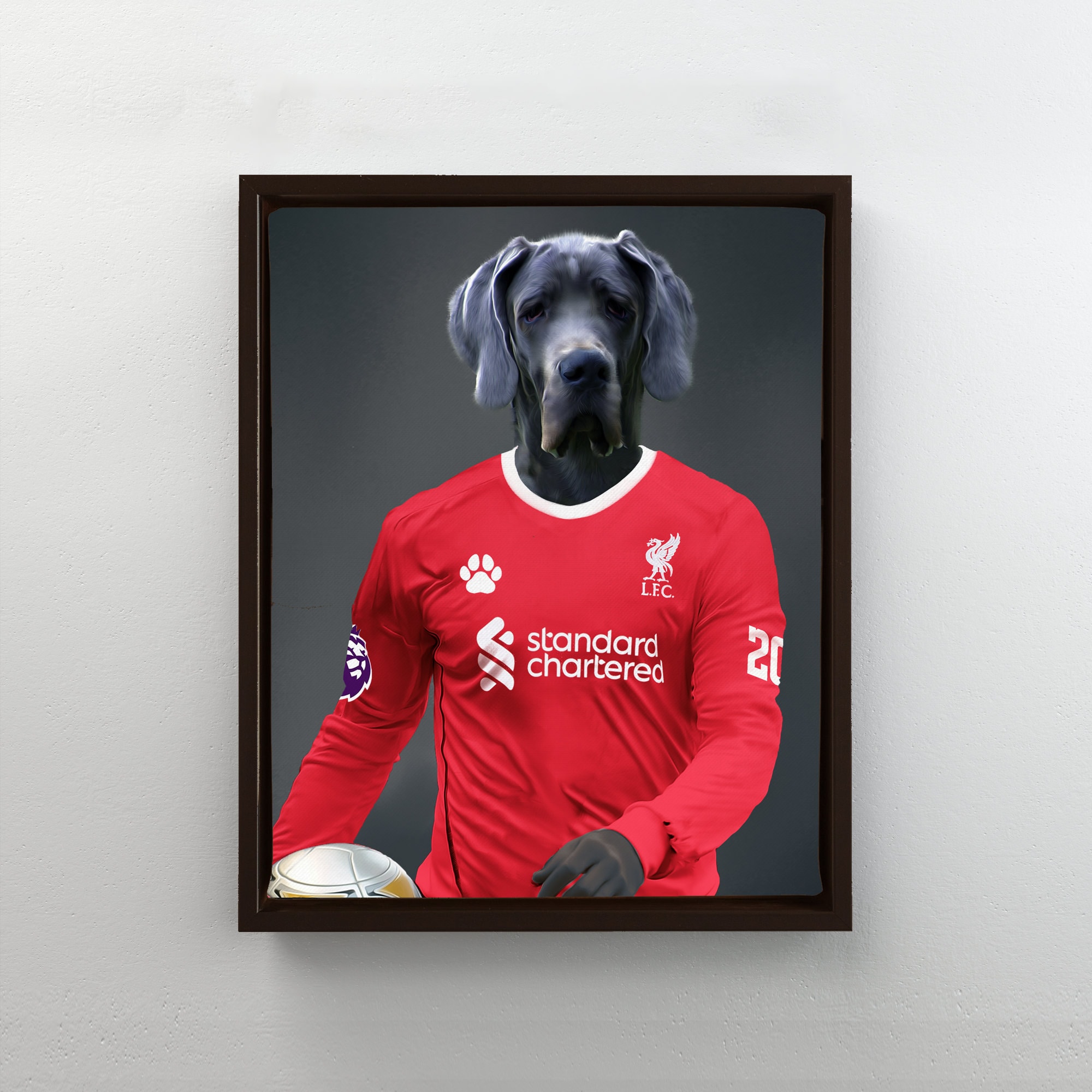 Custom Pet Portrait Liverpool CF Soccer World Cup Football Canvas Funny Pet Lover Etsy UK