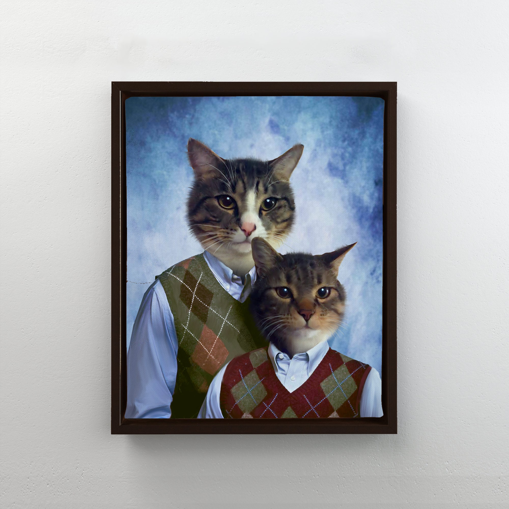 2-pet Portrait Step Brothers Custom Pet Portrait Pet - Etsy UK