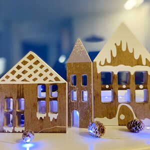 Wooden Christmas village - Christmas house - gift for Christmas