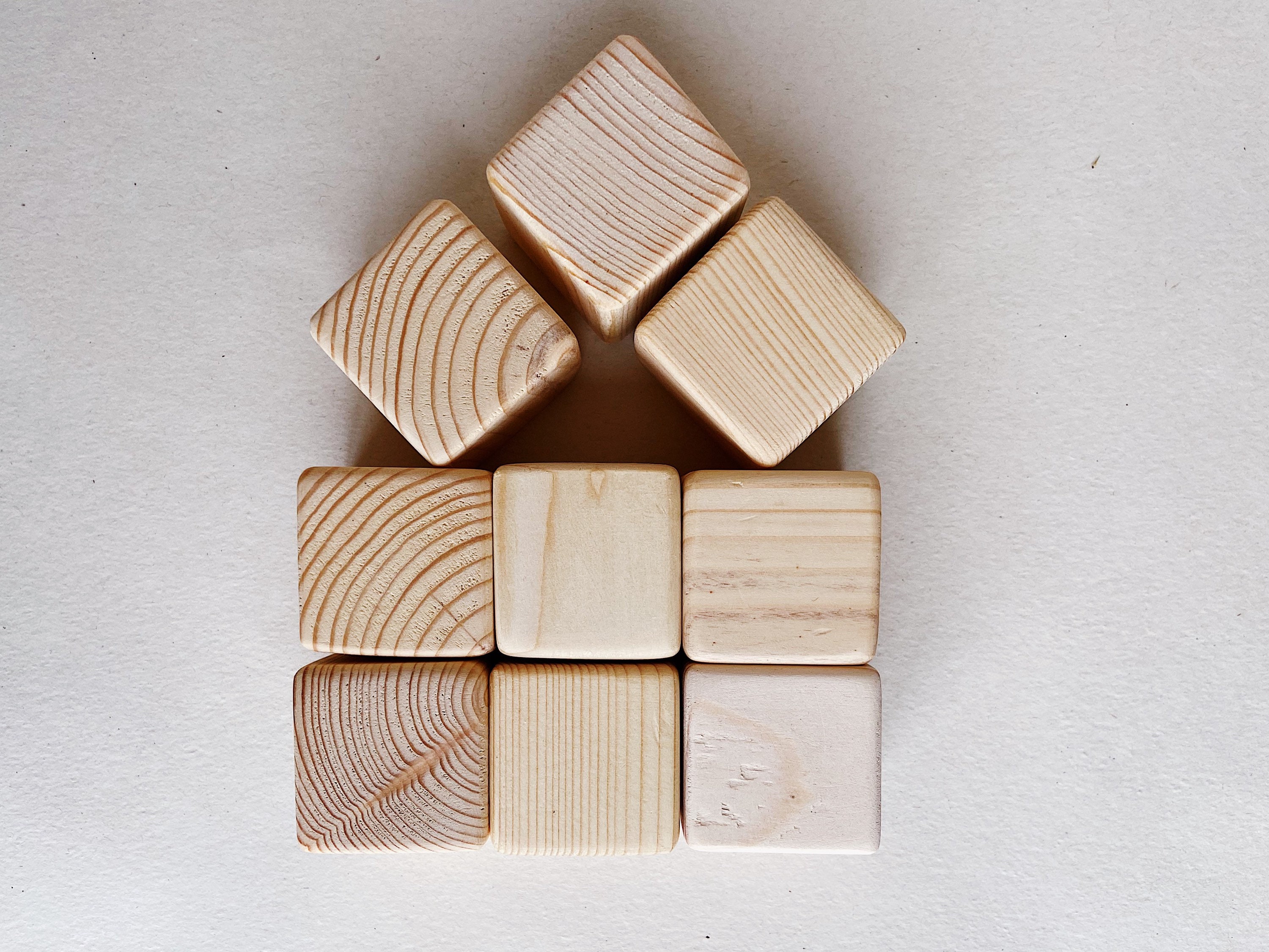 Handmade wooden blocks nursery decor wooden cubes set of Etsy