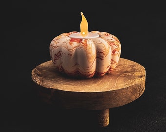 Pumpkin-shaped candle holder, Halloween decoration