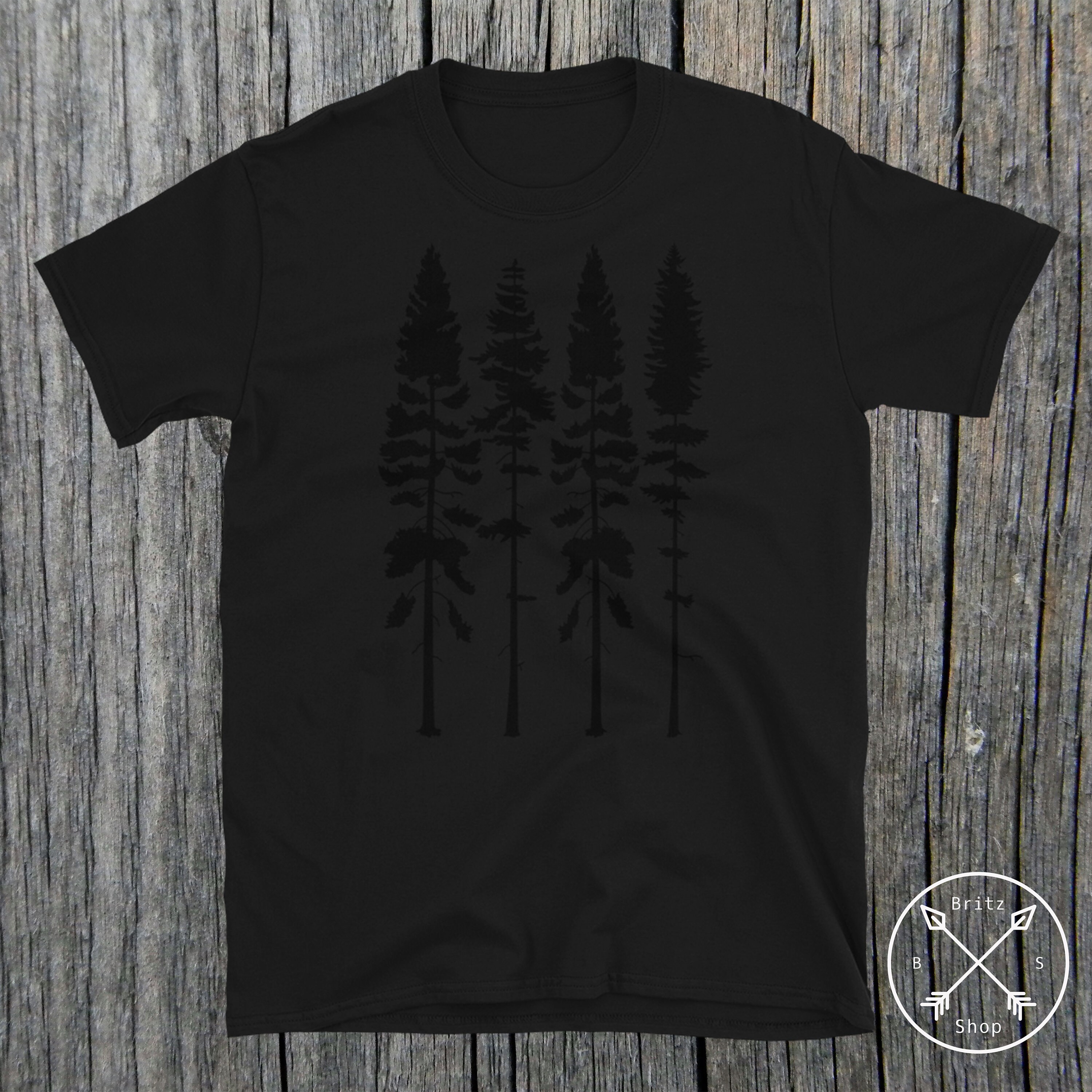 Pine Tree Shirt Pine Tree T Shirt Hiking T Shirt Mountains | Etsy