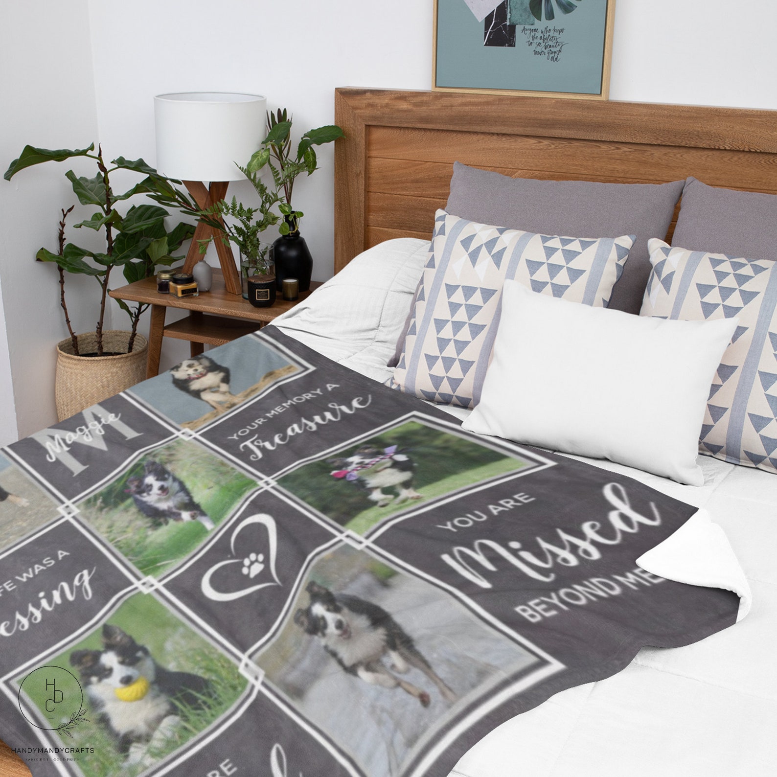 Dog Memorial Woven Blanket Fleece Pet Memorial Blanket Cats Etsy