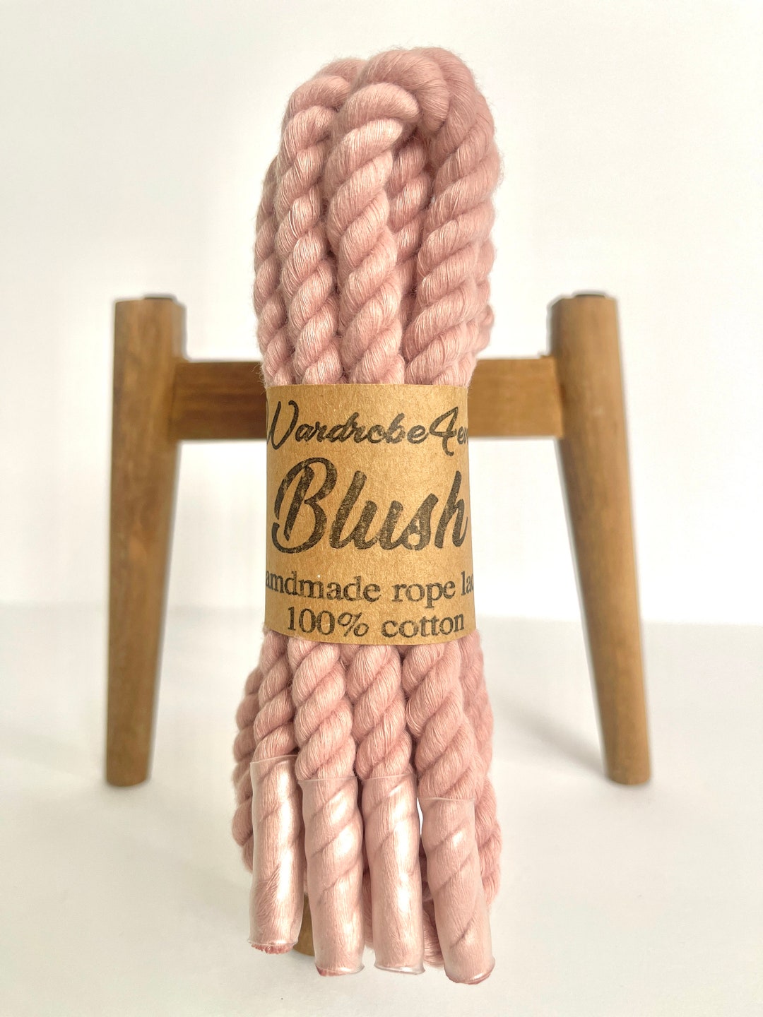 Blush Twisted Shoelaces Cotton Rope Shoelace Chunky Mm Chunky Laces For Custom AF Custom