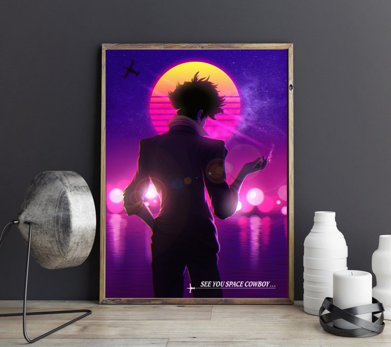 Ideal Gift Unframed TV Series Art Spike Spiegel Artwork Illustration Wall Art Home Decor Cowboy Bebop Artwork Poster Print