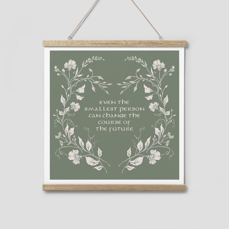 Even the smallest person can change the course of the future | Nursery | book quote print | 210x210mm Unframed Art Print | Wall Art 画像 7