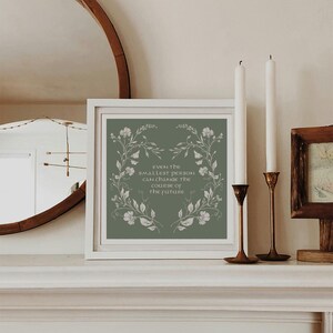 Even the smallest person can change the course of the future | Nursery | book quote print | 210x210mm Unframed Art Print | Wall Art 画像 2