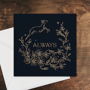 Always After All This Time, Always Magic, Wizard, Witch Valentines Wedding Anniversary Greetings Card image 1