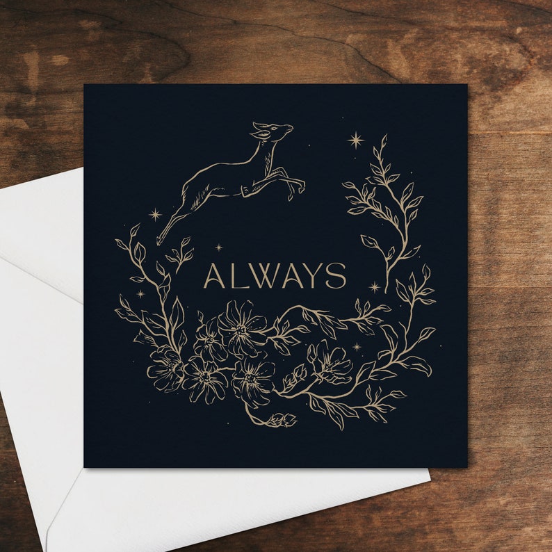 Always After All This Time, Always Magic, Wizard, Witch Valentines Wedding Anniversary Greetings Card image 1