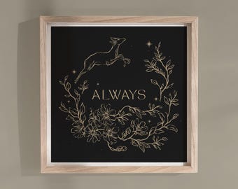 Toujours | Après tout ce temps, toujours | Magie, sorcier, sorcière | Saint-Valentin, Anniversaire | Impression d'art sans cadre 210 x 210 mm | Décoration murale | Art mural
