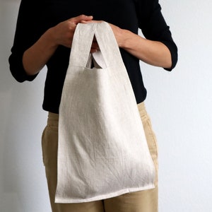 Foldable Linen Shopping Bag, Eco Bag, Reusable Shopping Bag, Grocery Bag, Eco friendly Shopping Bag