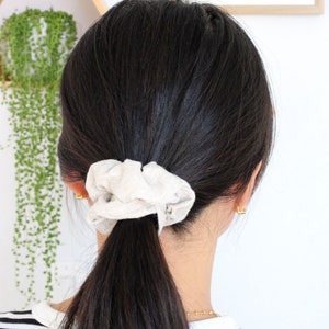 Linen Scrunchie, Hair Accessories, Linen Hair Tie, Natural Linen Scrunchies, Handmade Gift image 5