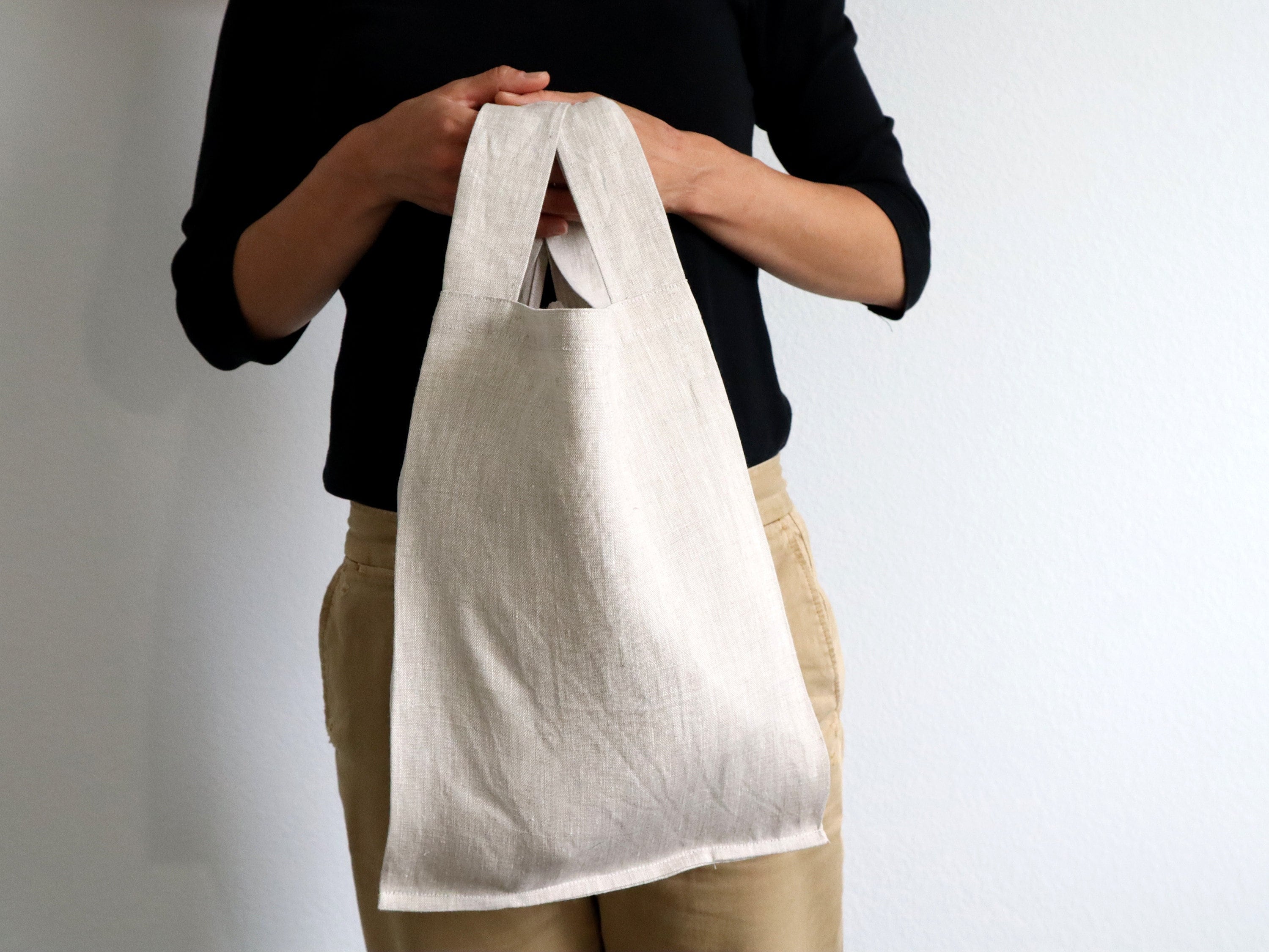 Faltbare Einkaufstasche aus Leinen, Öko-Tasche, wiederverwendbare Einkaufstasche, Einkaufstasche, umweltfreundliche Einkaufstasche