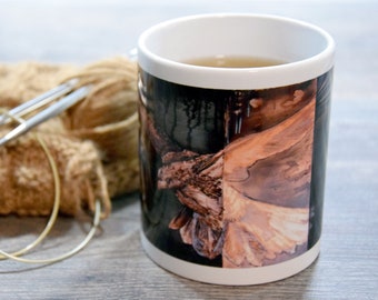 Tasse Kupfer Kaffeebecher Teetasse Greifvogel * Wüstenbussard * Künstler Becher Liebhaber  Geschenkidee