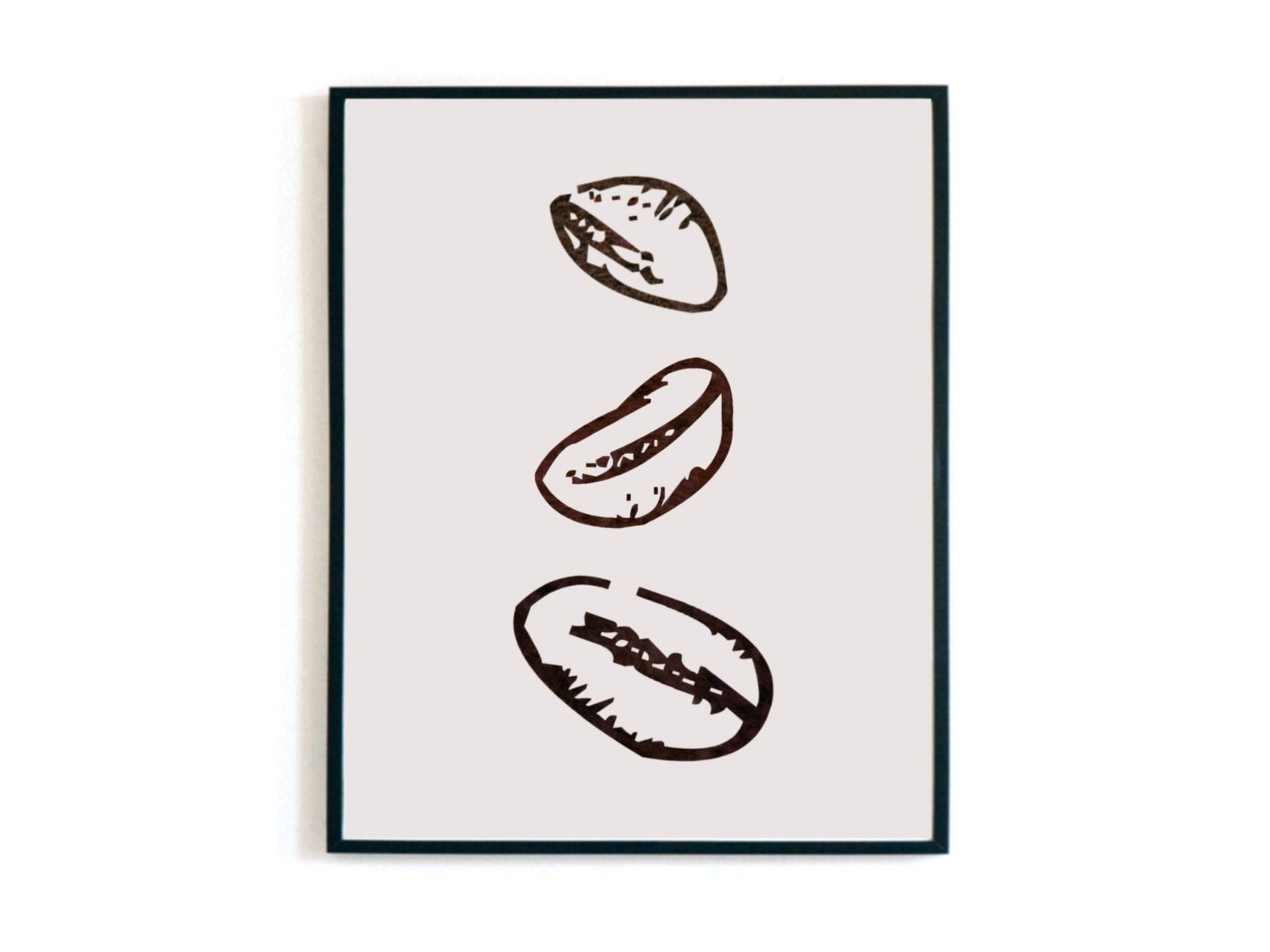 Coffee Art Print Minimal Coffee Print Coffee Poster Kitchen Etsy