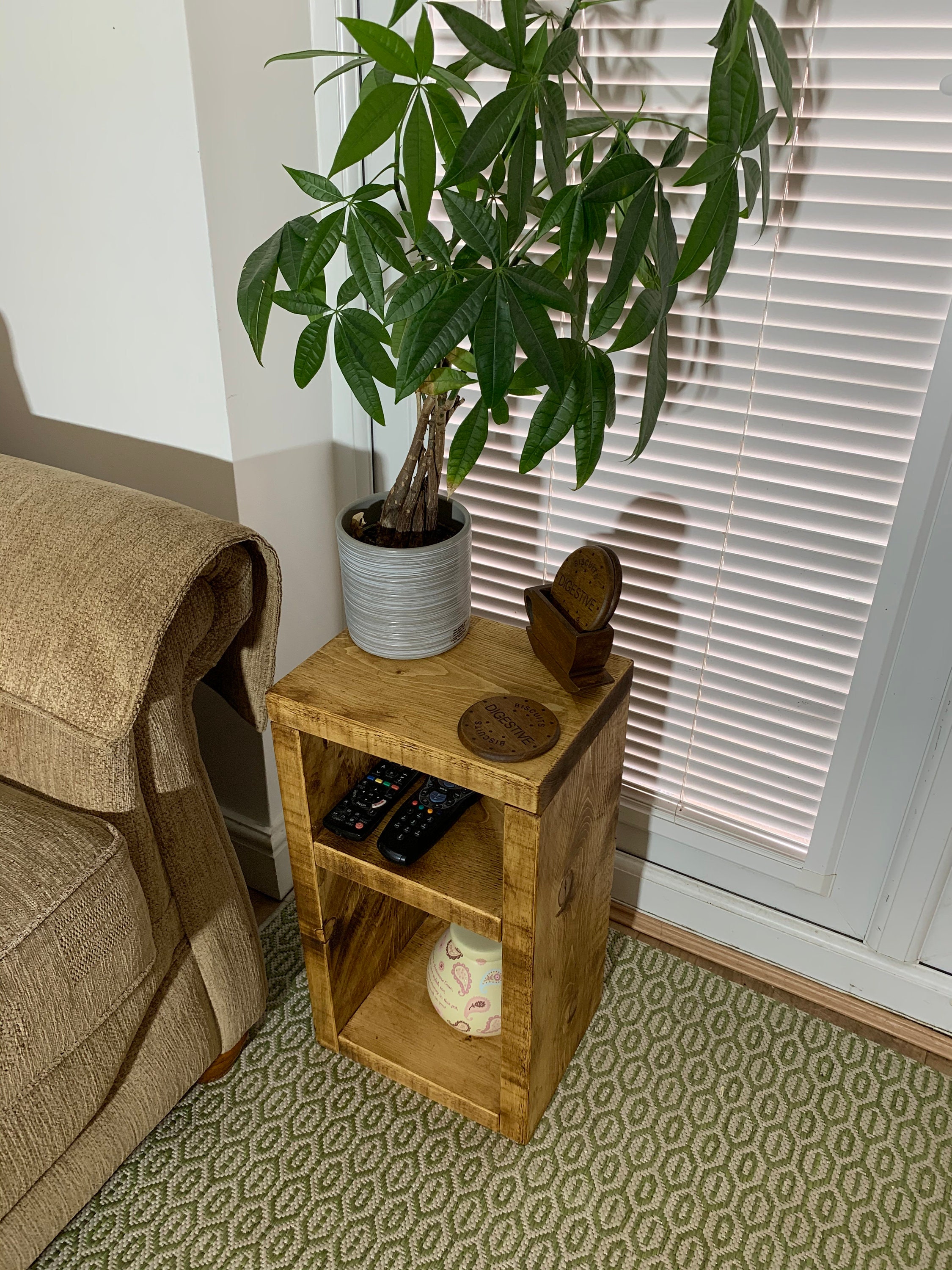 Handmade Rustic Side Table Etsy