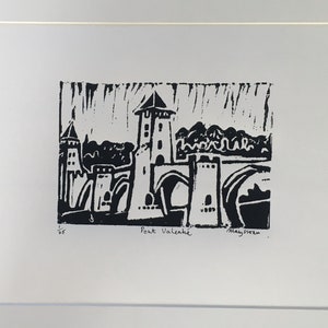 Limited edition print of Pont Valentre, Cahors, France