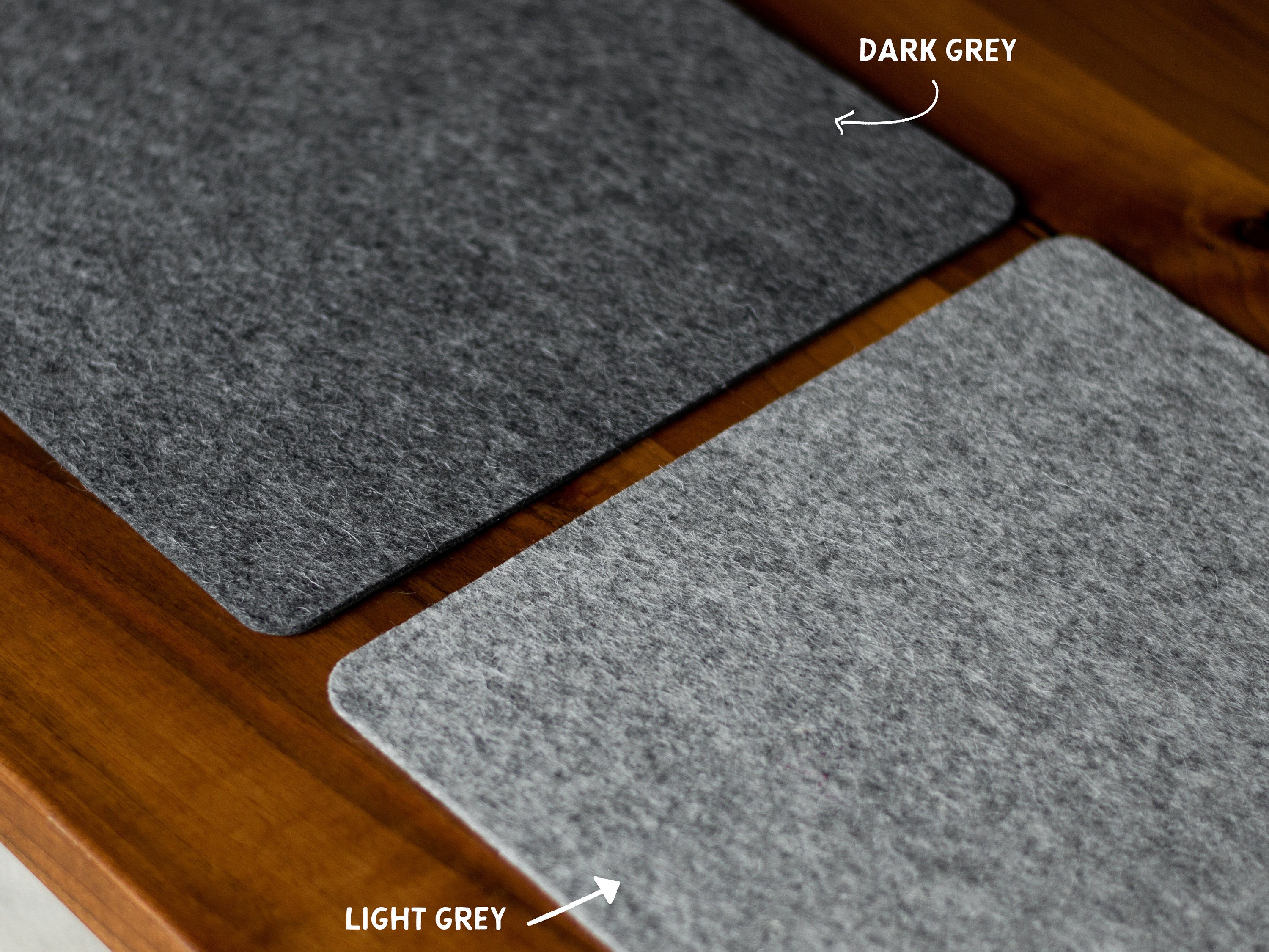Felt Desk Mat Desk Pad Grey 100 Merino Wool Desk Protector Etsy