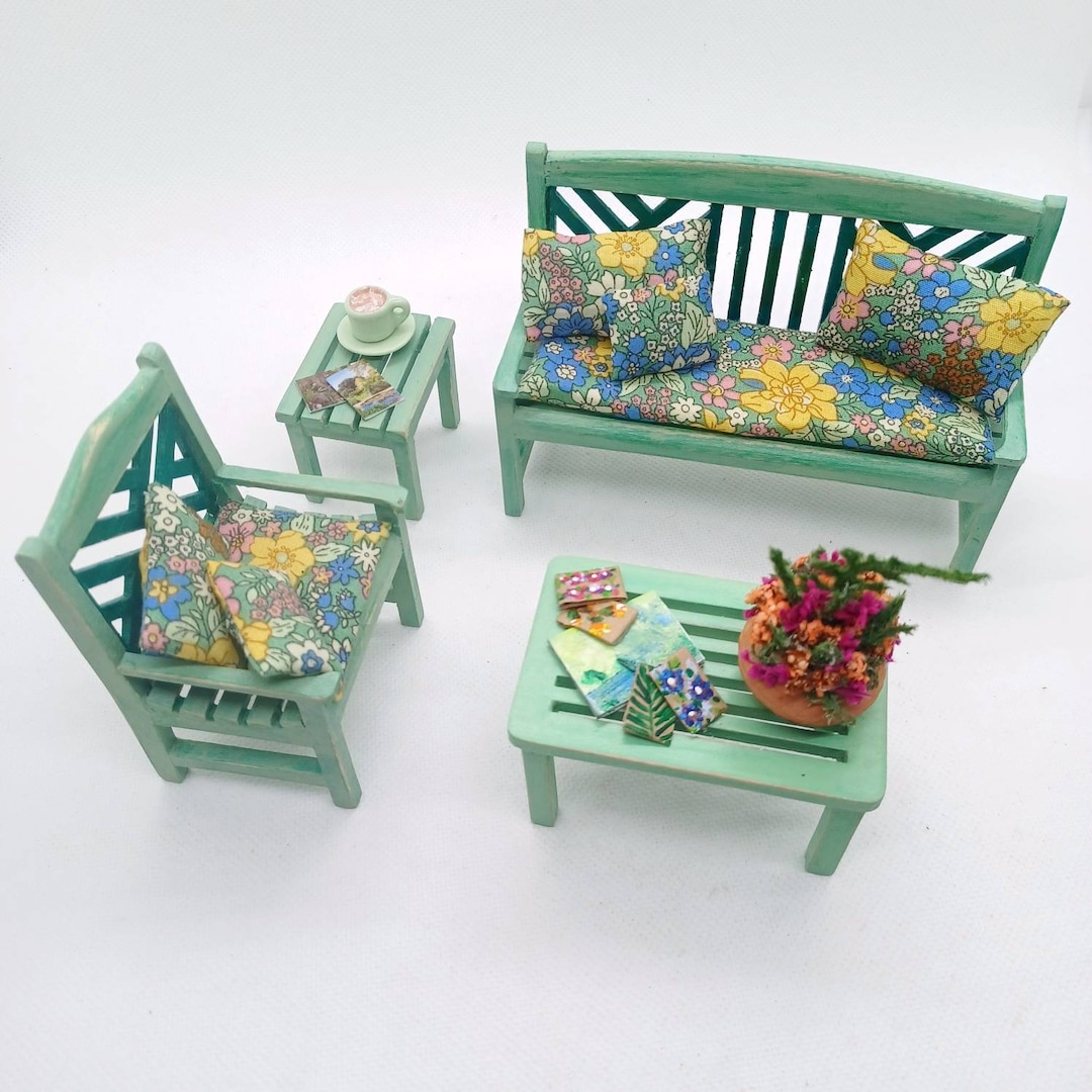 Dolls House Garden Furniture 112th Scale Porch Miniature Etsy