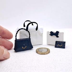 Puppenhaus Leder Mode Geldbörse und Einkaufs-Tasche Set