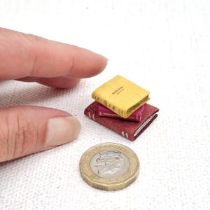 Libros de cuero en miniatura, libros de cuero para casas de muñecas, libros para casas de muñecas a escala 1:12