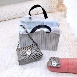 Miniatur Handtasche und Geldbörse Set für Puppenhäuser