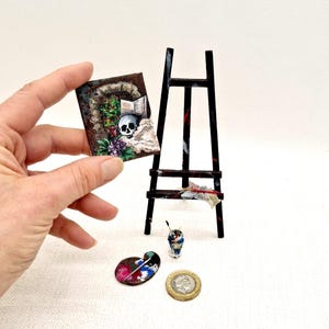 Dolls House Artist Set, 12th Scale Easel, Art Set, Dollhouse Painter Bundle