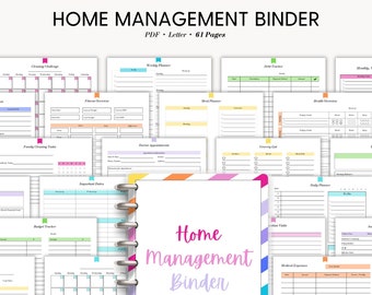 Huishoudelijke Binder, Home Management Binder, Home Binder, Familie Huishoudelijke Binder, Life Organizer, Huishoudelijke Planner Afdrukbaar, Home Organizer