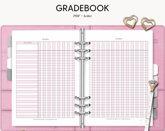 Grade Book for Teachers, Printable Grade Book, Teacher Grading System, Grade Tracker, Digital Gradebook, Student Grades, Homeschool Grades