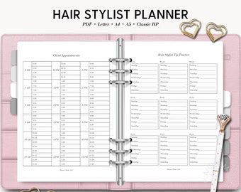 Hair Stylist Planner Printable, Hair Salon Business Owner, Hair Client Tracker, Beauty Salon, Hairstylist Appointment Book, Beautician