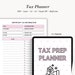Tax Season, Tax Binder, Job Search Tracker, Job Expense Tracker, Tax ...