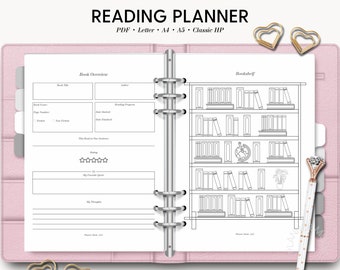 Reading Planner, Book Tracker, Reading Log, Goodnotes Reading Journal, Buchbesprechung, Digital Reading Planner